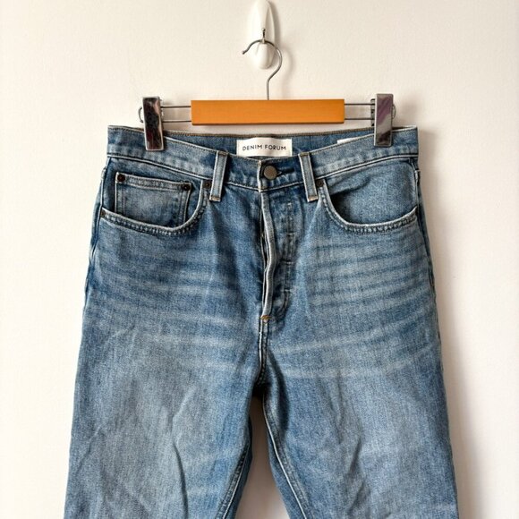 Aritzia Denim Forum The Yoko High Rise Slim Jeans Blue Wash Size 28 - Picture 6 of 9
